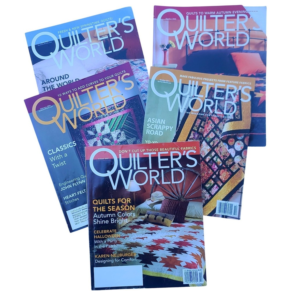 Quilters‎ World Magazine Lot of 5 Issues 2004-2011 Patterns Projects Crafts